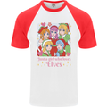 Anime A Girl Who Loves Elves Christmas Xmas Mens S/S Baseball T-Shirt White/Red