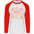 Not a Food Belly New Baby Pregnancy Pregnant Mens L/S Baseball T-Shirt White/Red