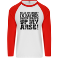 Sell My Canoe? Funny Canoeing Mens L/S Baseball T-Shirt White/Red