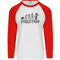 Evolution of a Guitarist Guitarist Electric Mens L/S Baseball T-Shirt White/Red