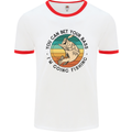 Funny Fishing Bet Your Bass Im Going Fisherman Mens Ringer T-Shirt White/Red