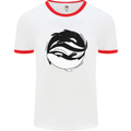 Ying Yan Orca Killer Whale Mens Ringer T-Shirt White/Red