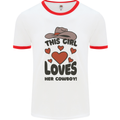 This Girl Loves Her Cowboy Mens Ringer T-Shirt White/Red