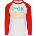 Fook Off Yeah You Me This Funny Offensive Mens L/S Baseball T-Shirt White/Red