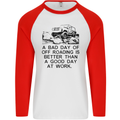 A Bad Day of Off Roading 4X4 All Terrain Mens L/S Baseball T-Shirt White/Red