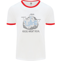 Rocks Aren't Real Funny Conspiracy Theory Mens Ringer T-Shirt White/Red