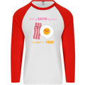 Don't Go Bacon My Heart Mens L/S Baseball T-Shirt White/Red