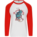 Chinese Zodiac Shengxiao Year of the Rat Mens L/S Baseball T-Shirt White/Red