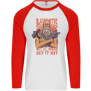 Funny Blacksmith Quote Mens L/S Baseball T-Shirt White/Red