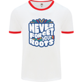 Never Forget Your Roots African Black Lives Matter Mens Ringer T-Shirt White/Red