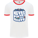 Never Forget Your Roots African Black Lives Matter Mens Ringer T-Shirt White/Red