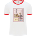 Kawaii Dog Machine Puppy Mens Ringer T-Shirt White/Red