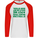 Back on My Bar Stool St. Patrick's Day Mens L/S Baseball T-Shirt White/Red