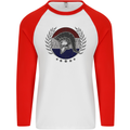 Holland Bodybuilding Flag Gym Training Dutch Mens L/S Baseball T-Shirt White/Red