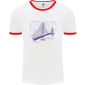 Bridge Equation Physics Maths Geek Mens Ringer T-Shirt White/Red