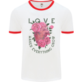 Love Makes Everything Grow Valentines Day Mens Ringer T-Shirt White/Red
