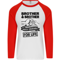 Brother & Brother Friends for Life Funny Mens L/S Baseball T-Shirt White/Red