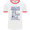 This Princess Wears Ice Skates Skater Mens Ringer T-Shirt White/Red