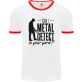 Can I Metal Detect Funny Detector Detecting Mens Ringer T-Shirt White/Red