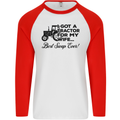 Tractor for My Wife Best Swap Ever Farming Mens L/S Baseball T-Shirt White/Red