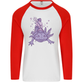 Poseidon Riding an Axaloti Mens L/S Baseball T-Shirt White/Red