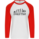 Evolution of Judo MMA Martial Arts Funny Mens L/S Baseball T-Shirt White/Red
