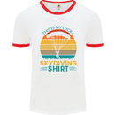 My Lucky Skydiving Funny Skydiver Mens Ringer T-Shirt White/Red