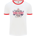 Fathers Day Nailing This Being a Father Dad Mens Ringer T-Shirt White/Red