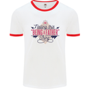 Fathers Day Nailing This Being a Father Dad Mens Ringer T-Shirt White/Red