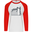Robot Maintenance AI Futuristic SC-FI Mens L/S Baseball T-Shirt White/Red