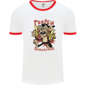 Pew Pew Bananafakas Bananas Monkey Mens Ringer T-Shirt White/Red