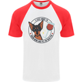 Wine With My Min Pin Miniature Pinscher Dog Mens S/S Baseball T-Shirt White/Red