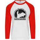 Lawn Ranger Funny Gardening Gardener Grass Mens L/S Baseball T-Shirt White/Red