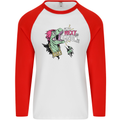 Dinosaurs T-Rex I'm Rexy and I Know It Sexy Mens L/S Baseball T-Shirt White/Red