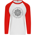 Truth is Guided By a Morale Compass Mens L/S Baseball T-Shirt White/Red