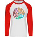 Gym Be Stronger Than Your Excuses Fitness Mens L/S Baseball T-Shirt White/Red