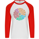 Gym Be Stronger Than Your Excuses Fitness Mens L/S Baseball T-Shirt White/Red