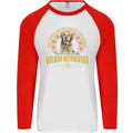 A Retriever Dog Mens L/S Baseball T-Shirt White/Red