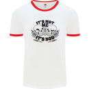 It's Not Me Anti Valentines Singles Day Skull Mens Ringer T-Shirt White/Red