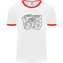 Pew Pew Pew Hands Funny Lightsaber Sci-Fi Mens Ringer T-Shirt White/Red