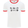 Fossil Set Palaeontologist Palaeontology Mens Ringer T-Shirt White/Red