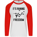 Freedom Parachute Regiment Para 1 2 3 4 10 Mens L/S Baseball T-Shirt White/Red