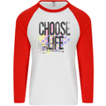 Choose Life Mens L/S Baseball T-Shirt White/Red