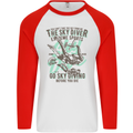 The Skydiver Extreme Sports Skydiving Mens L/S Baseball T-Shirt White/Red