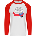 Believe in Yourself Funny Unicorn Mens L/S Baseball T-Shirt White/Red