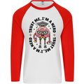 Trust Me I'm a Nerd Geek Graduate Brainy Mens L/S Baseball T-Shirt White/Red