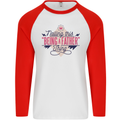 Fathers Day Nailing This Being a Father Dad Mens L/S Baseball T-Shirt White/Red