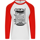 I'm Thinking Beer & Fishing Weekend Funny Mens L/S Baseball T-Shirt White/Red