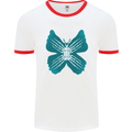 Butterfly Hands Mens Ringer T-Shirt White/Red