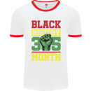 Black History Month Lives Matter African Mens Ringer T-Shirt White/Red